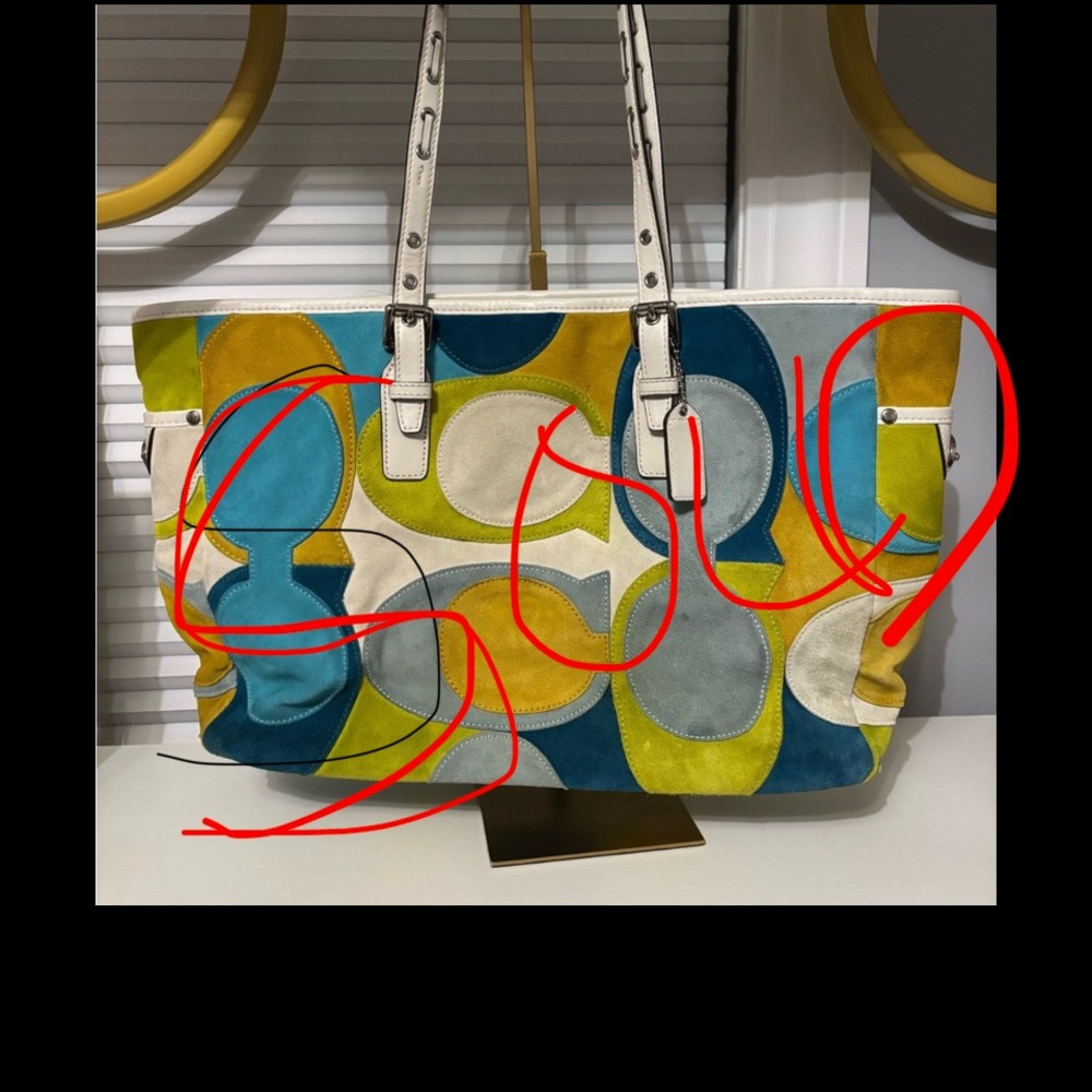 Sold
Coach Limited Edition Optic Signature C Suede Gallery Tote